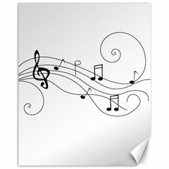 Music Partition Canvas 11  X 14  by alllovelyideas