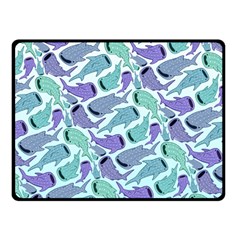 Whale Sharks Double Sided Fleece Blanket (small)  by mbendigo