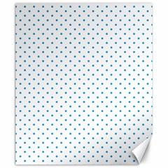 Mini Oktoberfest Bavarian Blue Polkadots On White Canvas 20  X 24  by PodArtist