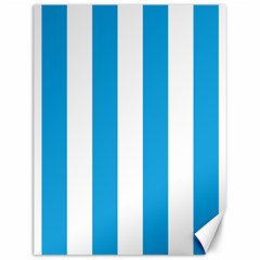 Oktoberfest Bavarian Blue And White Large Cabana Stripes Canvas 12  X 16  by PodArtist