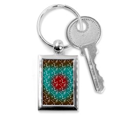 Teal Music Heart Music Key Chains (rectangle)  by snowwhitegirl