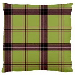 Avocado Green Plaid Standard Flano Cushion Case (two Sides) by snowwhitegirl