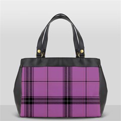 Lilac Plaid Oversize Office Handbag by snowwhitegirl