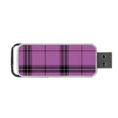 Lilac Plaid Portable Usb Flash (one Side) by snowwhitegirl