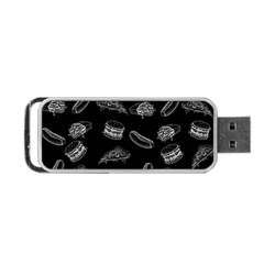 Fast Food Pattern Portable Usb Flash (two Sides) by Valentinaart