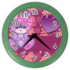 Illustration Love Celebration Color Wall Clock by Nexatart