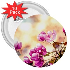 Paradise Apple Blossoms 3  Buttons (10 Pack)  by FunnyCow