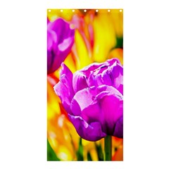 Violet Tulip Flowers Shower Curtain 36  X 72  (stall)  by FunnyCow