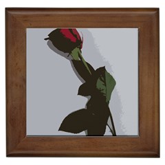 Red Rose Framed Tiles by snowwhitegirl