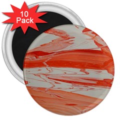 Orange Swirl 3  Magnets (10 Pack)  by WILLBIRDWELL