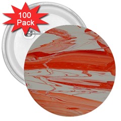 Orange Swirl 3  Buttons (100 Pack)  by WILLBIRDWELL