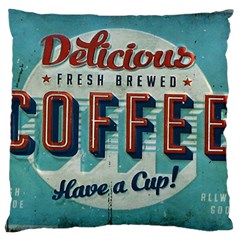 Delicious Coffee Large Cushion Case (one Side) by snowwhitegirl