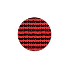 Donated Kidney Pink And Black Halloween Nightmare Stripes  Golf Ball Marker by PodArtist