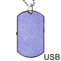 Dot Blue Dog Tag Usb Flash (two Sides) by vintage2030