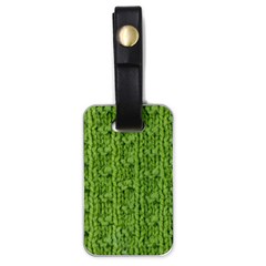 Knitted Wool Chain Green Luggage Tags (one Side)  by vintage2030