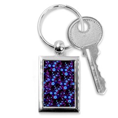 Purple Blue  Roses Key Chains (rectangle)  by snowwhitegirl