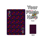 Red Roses Purple Playing Cards 54 (Mini) Front - Spade3