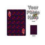 Red Roses Purple Playing Cards 54 (Mini) Front - HeartA