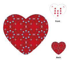 Embroidery Paisley Red Playing Cards (heart) by snowwhitegirl