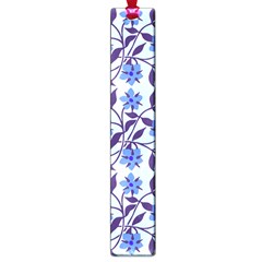 Blue Dot Floral Large Book Marks by snowwhitegirl