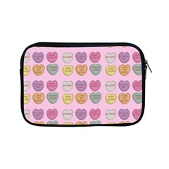 Valentine Hearts Pink Apple Ipad Mini Zipper Cases by snowwhitegirl