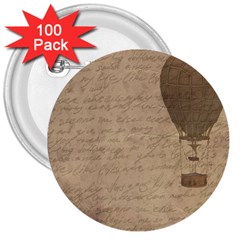 Letter Balloon 3  Buttons (100 Pack)  by vintage2030