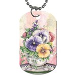 Lowers Pansy Dog Tag (Two Sides) Front