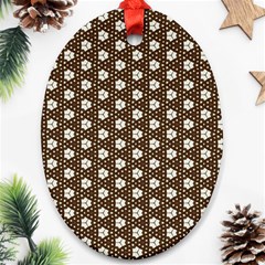 Texture Background Pattern Oval Ornament (two Sides) by Sapixe