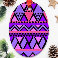 Seamless Purple Pink Pattern Oval Ornament (two Sides) by Sapixe