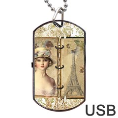 Paris 1122617 1920 Dog Tag Usb Flash (one Side) by vintage2030