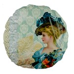 Lady 1112776 1920 Large 18  Premium Round Cushions Front