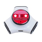 Red Cassette 3-Port USB Hub Front