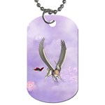 Cute Little Pegasus With Butterflies Dog Tag (Two Sides) Front