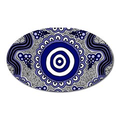 Aboriginal Art - Gathering Oval Magnet by hogartharts