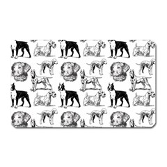 Dog Pattern White Magnet (rectangular) by snowwhitegirl