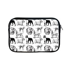 Dog Pattern White Apple Ipad Mini Zipper Cases by snowwhitegirl