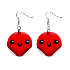 Kawaii Heart Mini Button Earrings by snowwhitegirl