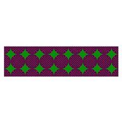 Bright Mod Pink Green Circle Pattern Satin Scarf (oblong) by BrightVibesDesign