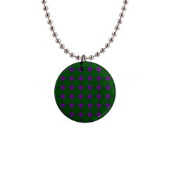 Mod Green Purple Circles Pattern Button Necklaces by BrightVibesDesign