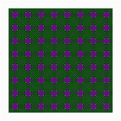 Mod Green Purple Circles Pattern Medium Glasses Cloth by BrightVibesDesign