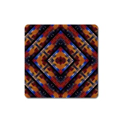 Kaleidoscope Art Pattern Ornament Square Magnet by Simbadda