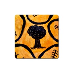 Ceramic Tree Smudge Square Magnet by DeneWestUK