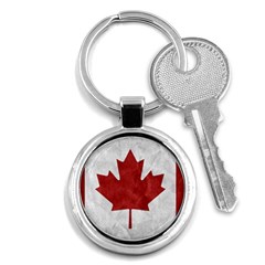 Canada Grunge Flag Key Chains (round)  by Valentinaart