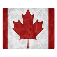 Canada Grunge Flag Double Sided Flano Blanket (large)  by Valentinaart