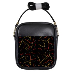 Lines Abstract Print Girls Sling Bag by dflcprints