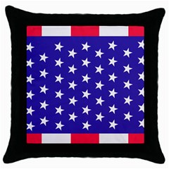 Day Independence July Background Throw Pillow Case (black) by Simbadda