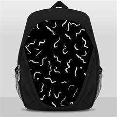 Scribbles Lines Drawing Picture Backpack Bag by Simbadda