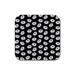 Donuts Pattern Rubber Square Coaster (4 Pack)  by Valentinaart