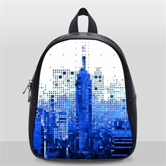 Skyline Skyscraper Abstract Points School Bag (small) by Simbadda