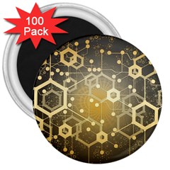 Block Chain Data Records System 3  Magnets (100 Pack) by Simbadda